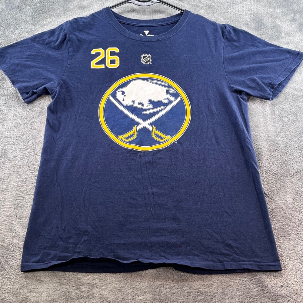 Fanatics Buffalo Sabres Rasmus Dahlin 26 NHL Navy Blue T-Shirt Mens Medium